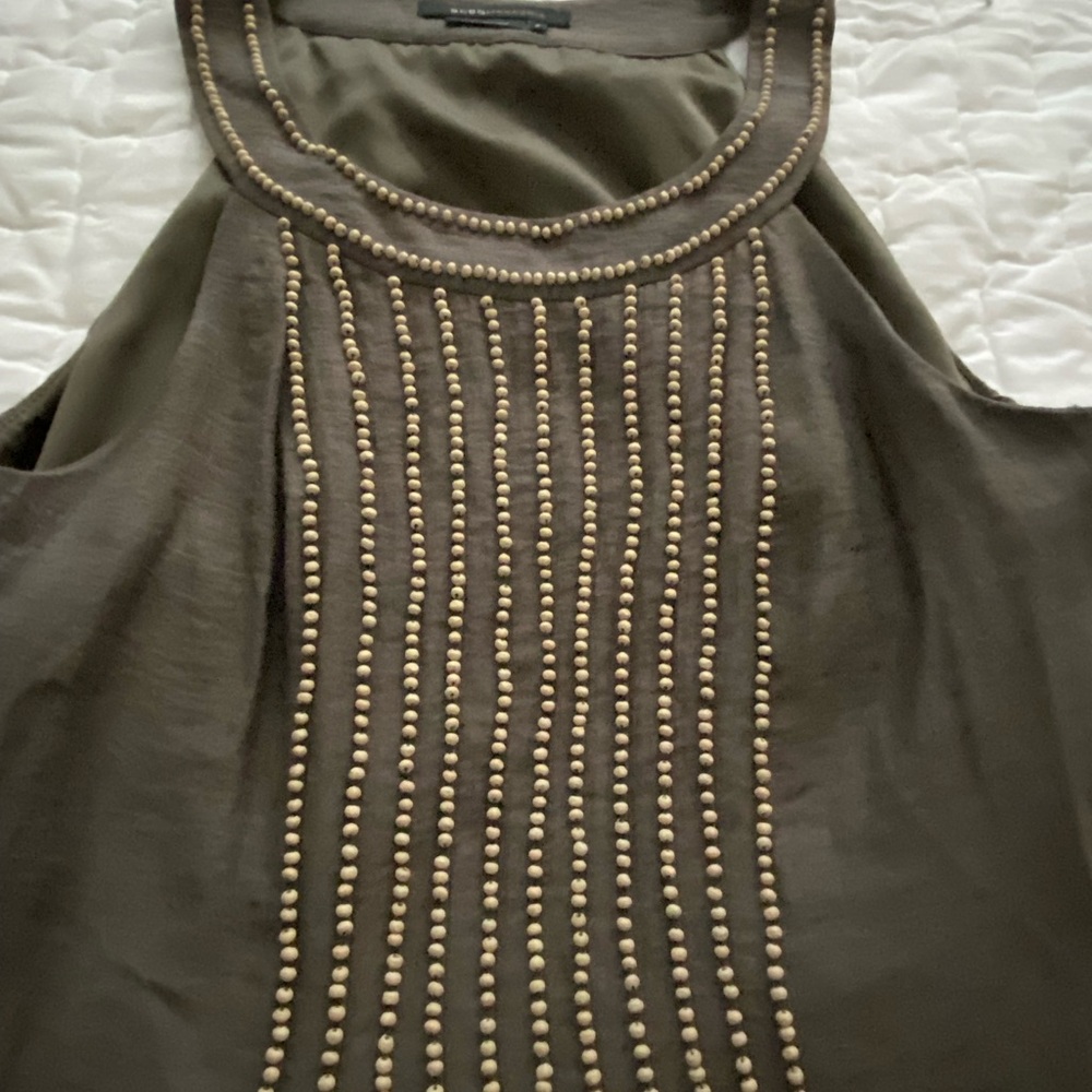 BCBGMaxAzria vintage Olive Beaded dress
